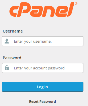 Login in cPanel