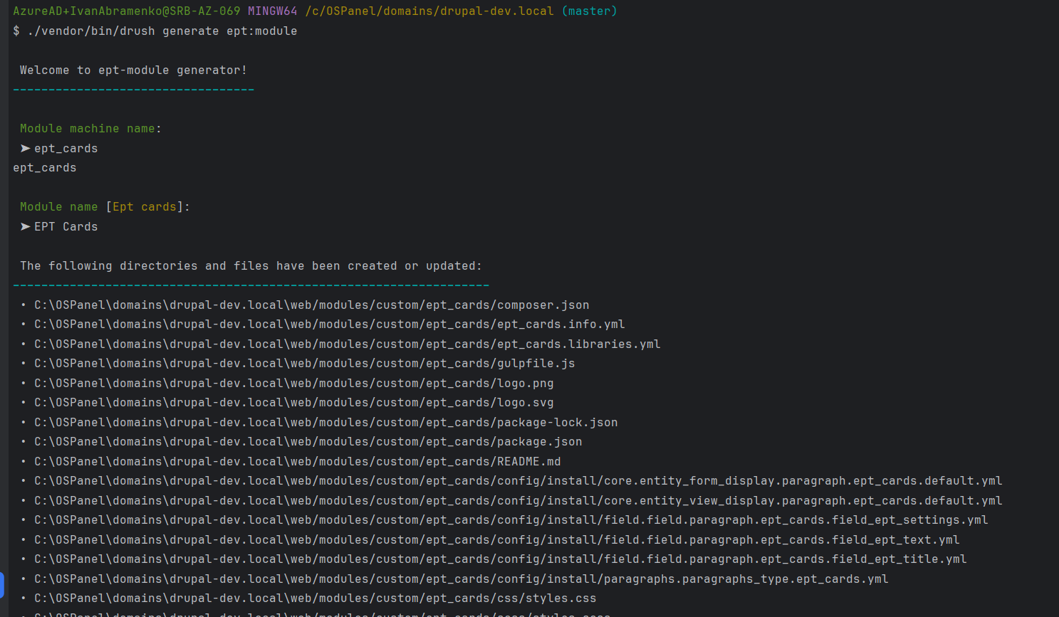 EPT module generator