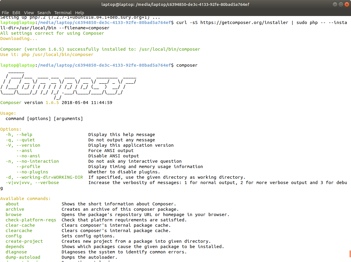 Composer Ubuntu
