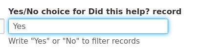 Yes/no field