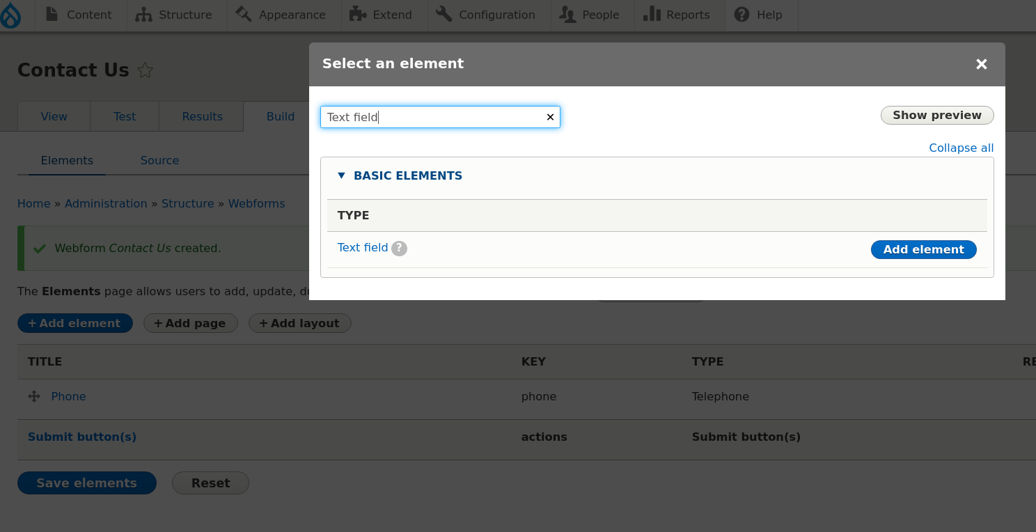 Drupal text field