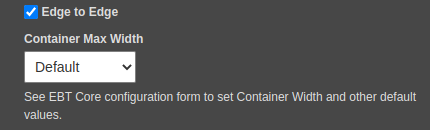 Edge to Edge setting