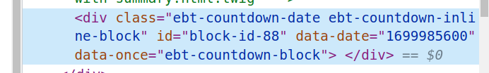 Inline Block countdown