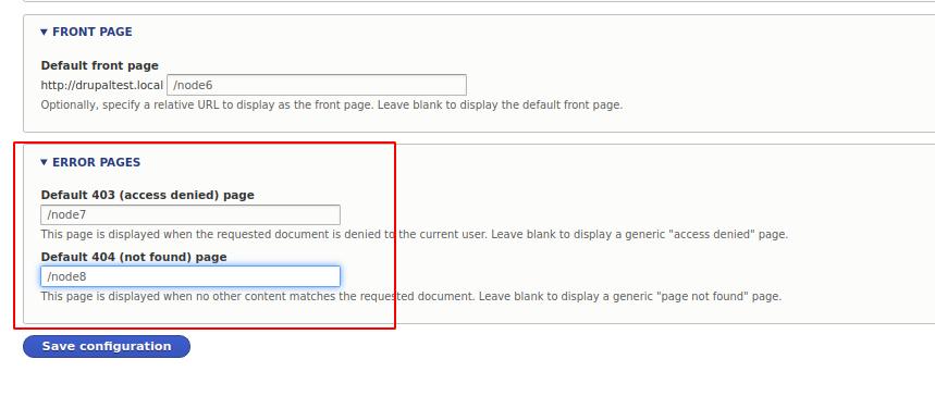 drupal 8 setting