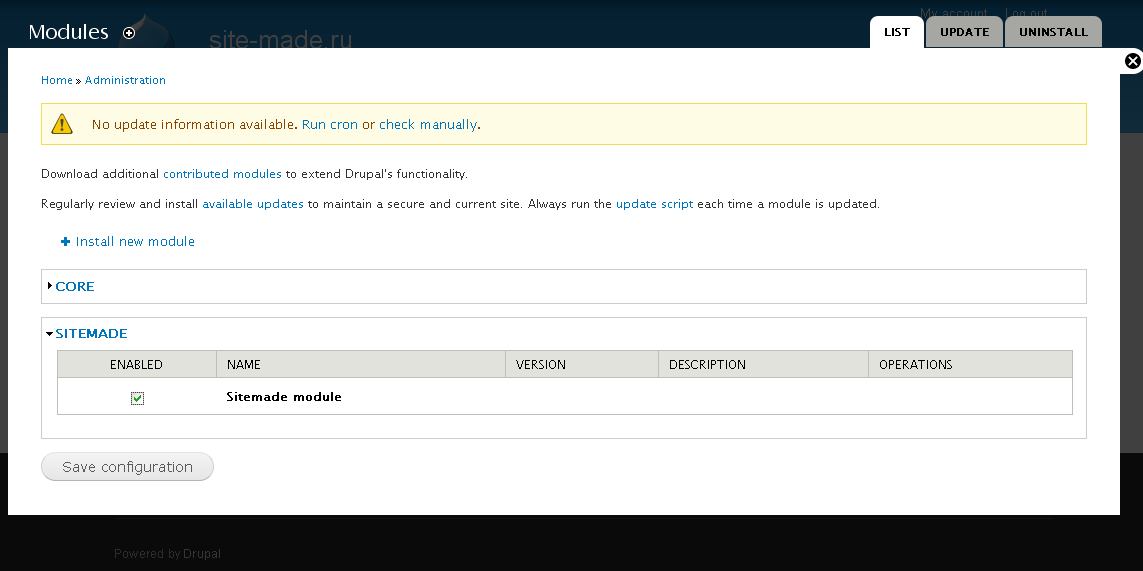 Drupal module list