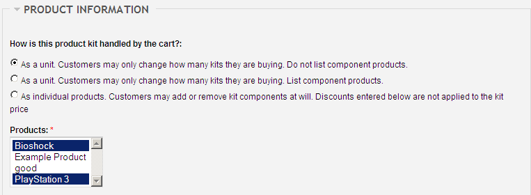Drupal Ubercart Product Kit new kit