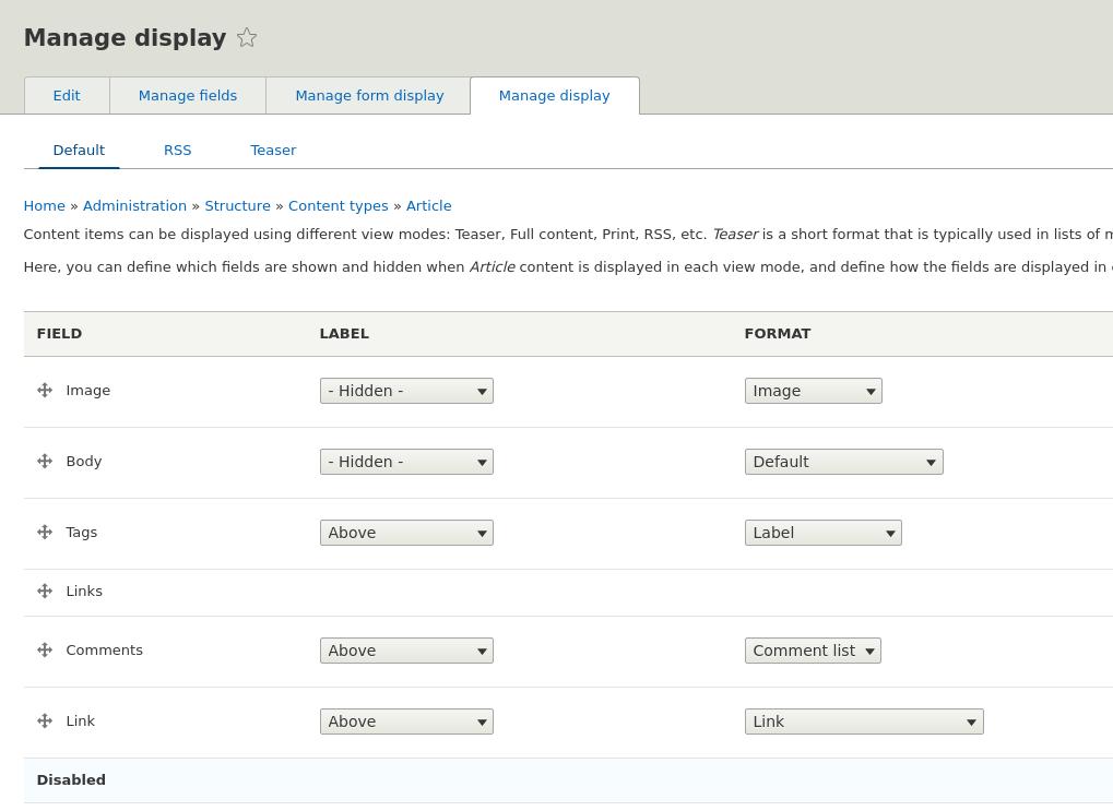 manage display