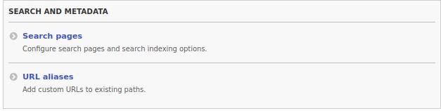 Drupal 8 search and metadata